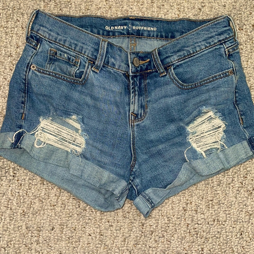 Old Navy Distressed Boyfriend Denim Shorts - Picture 1 of 2